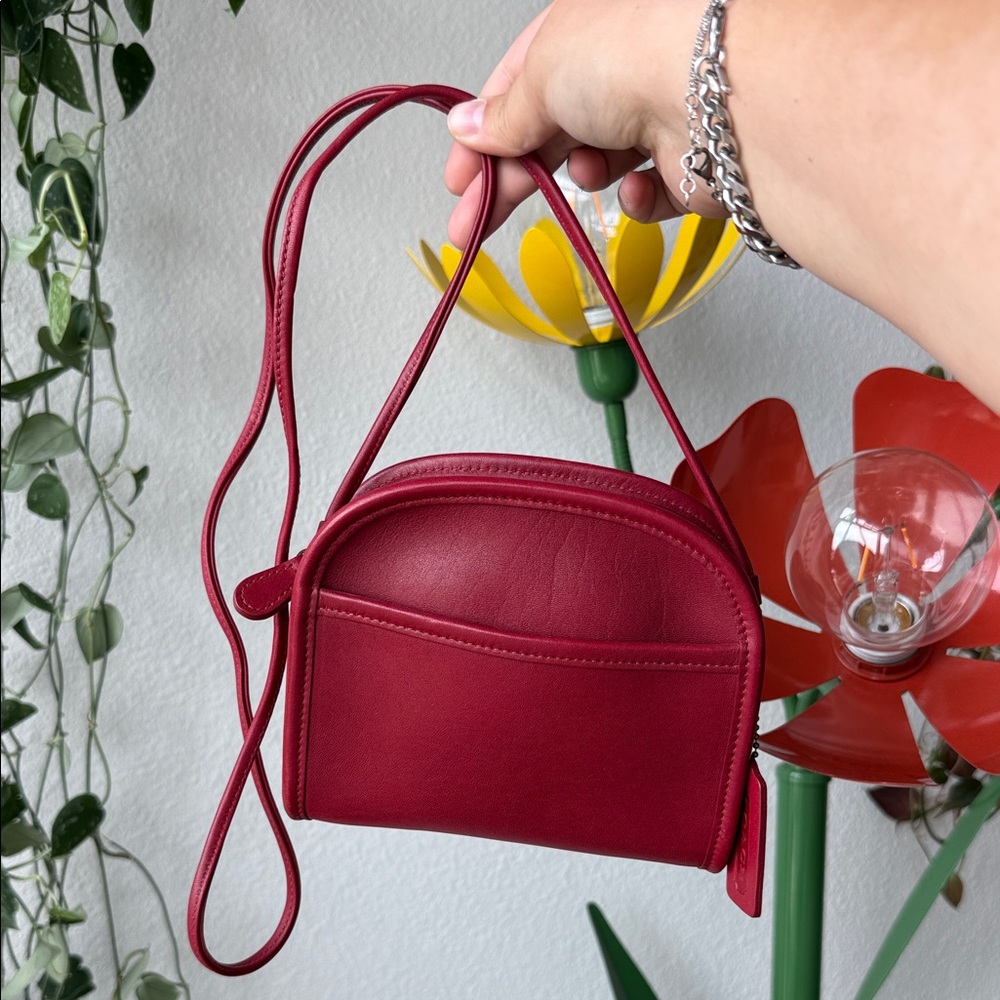 Rare Vintage Coach Red Abbie Crossbody Bag